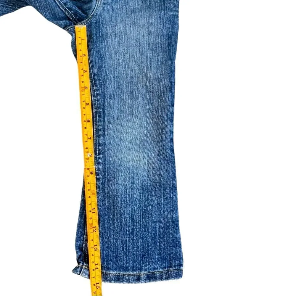 Old Navy Girls Kids Bootcut Blue Denim Adjustable Waist Stretch Jeans. 3. 3T.